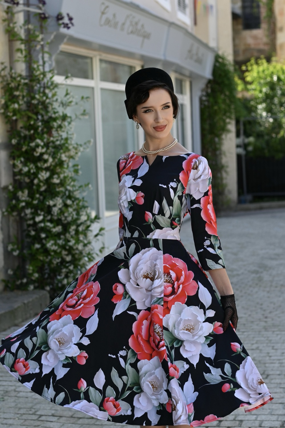 Destiny Floral Swing Dress In Extended Sizing